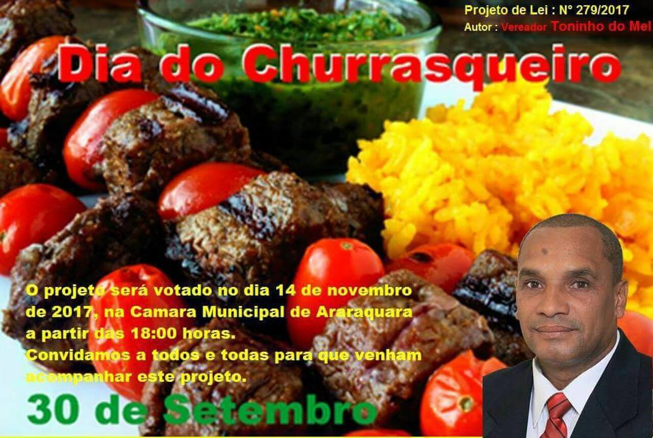 Dia do Churrasqueiro.